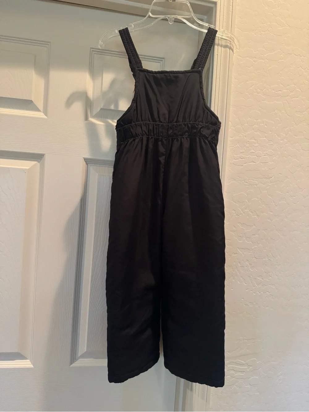Oshkosh B'gosh Girls Black Snow Suit Bib Overalls With Front Heart Size 4